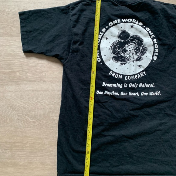 Vintage Single Stitch One World Drummer T Shirt Mens XL - Picture 5 of 7